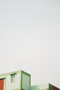 Low angle view of built structure against clear sky