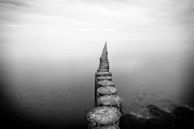 Low angle view of sea against sky