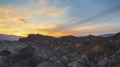 Scenic view of dramatic sky during sunset