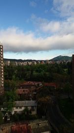 View of town against sky