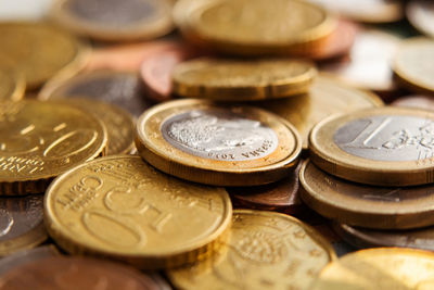 Full frame shot of coins