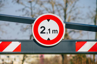 Close-up of road sign