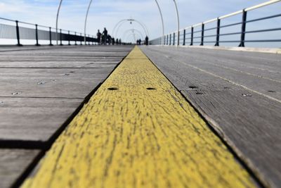 Surface level view of pier