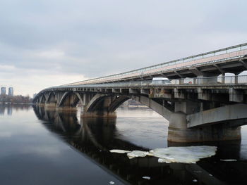 Bridge over river against sky