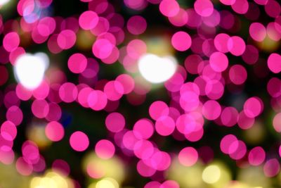 Defocused image of illuminated lights