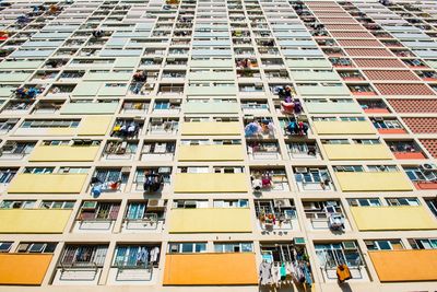 Low angle view of buildings in city