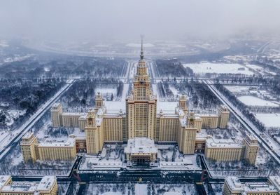 Aerial view of buildings in city