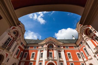 Low angle view of building against sky