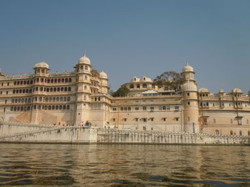 View of historic building against clear sky