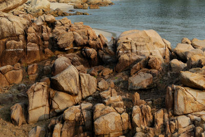 Rocks in sea