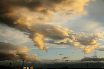 Low angle view of cloudy sky