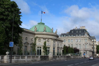 View of historical building against cloudy sky