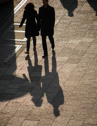 Shadow of man on wall