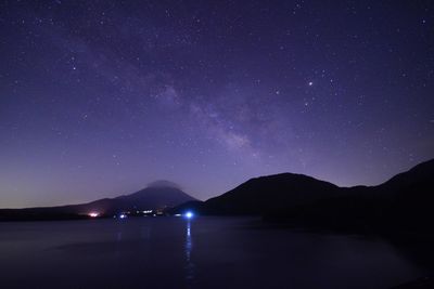 Star field against star field at night