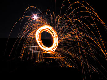 Light painting at night