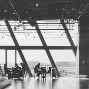 People waiting at airport