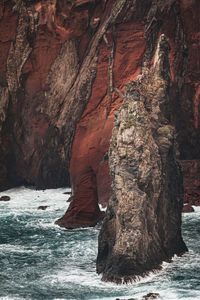 Rock formations by sea