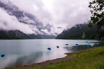 Boats in lake