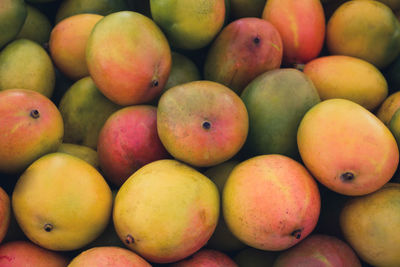 Full frame shot of fruits for sale in market