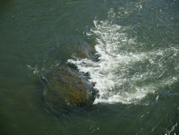 High angle view of sea