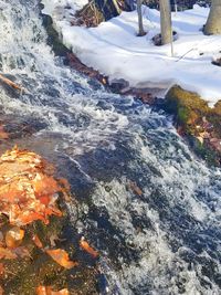 Scenic view of snow covered landscape