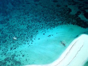 High angle view of sea shore