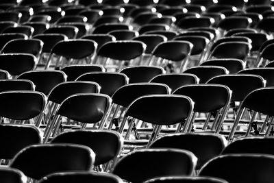 Full frame shot of empty chairs