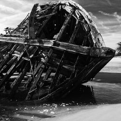 Low angle view of water against sky