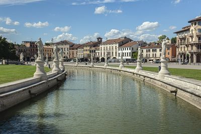 Bridge over river against sky