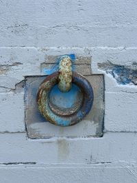 Close-up of rusty metal door