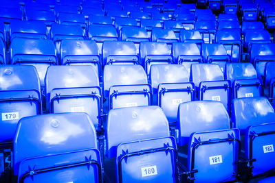 Full frame shot of empty seats