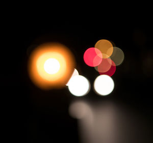 Defocused lights at night