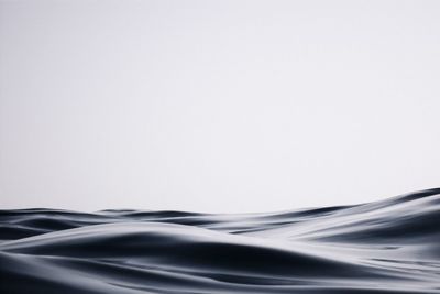 Close-up of rippled water against clear sky