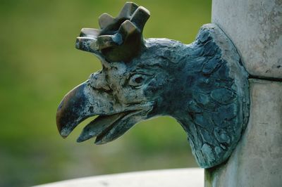 Close-up of gargoyle