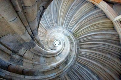 Close-up of spiral built structure