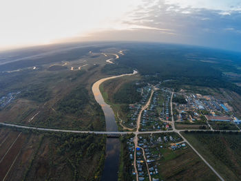 Aerial view of city