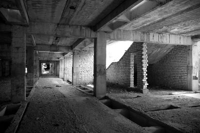 Interior of abandoned building