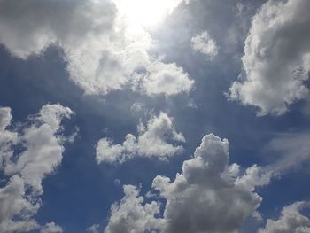 Low angle view of clouds in sky