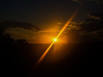 Sunset over landscape