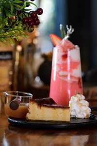 Close-up of food on table