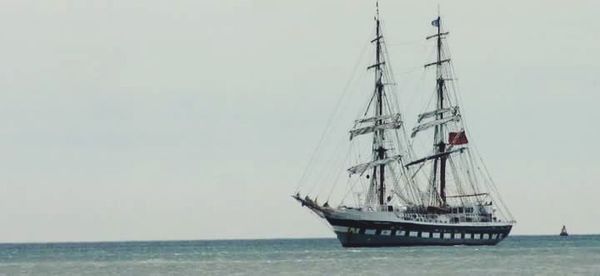 Boats sailing in sea