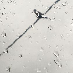 Full frame shot of wet window