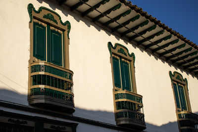 Beautiful houses at the heritage town of salamina located at the caldas department in colombia.