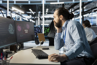 Businesswoman working at office