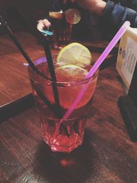 Close-up of drink on table