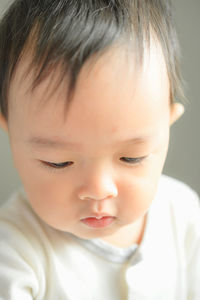 Close-up portrait of cute boy