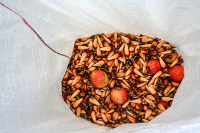 High angle view of fruit