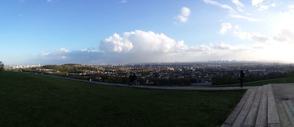 Cloudy sky over city