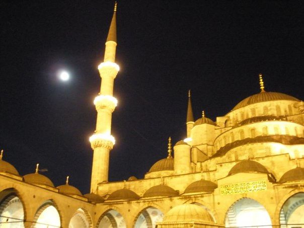 LOW ANGLE VIEW OF CHURCH AT NIGHT