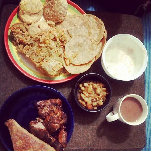 food and drink, food, freshness, indoors, ready-to-eat, still life, plate, table, meal, serving size, healthy eating, high angle view, indulgence, meat, bowl, close-up, bread, fried, breakfast